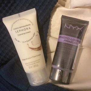 Sephora and nyx skincare set: cleanser and primer